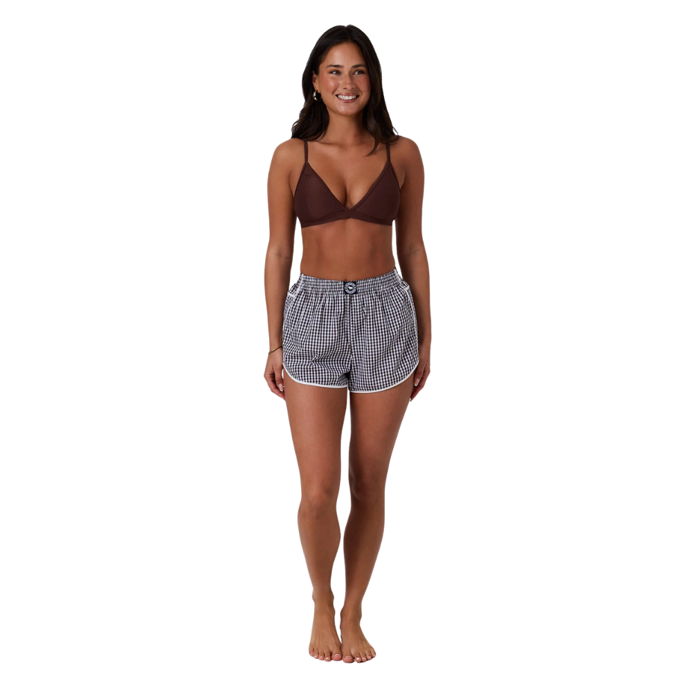 Ringers Western Womens One Buck Gingham Shorts (225191RW) Chocolate/White