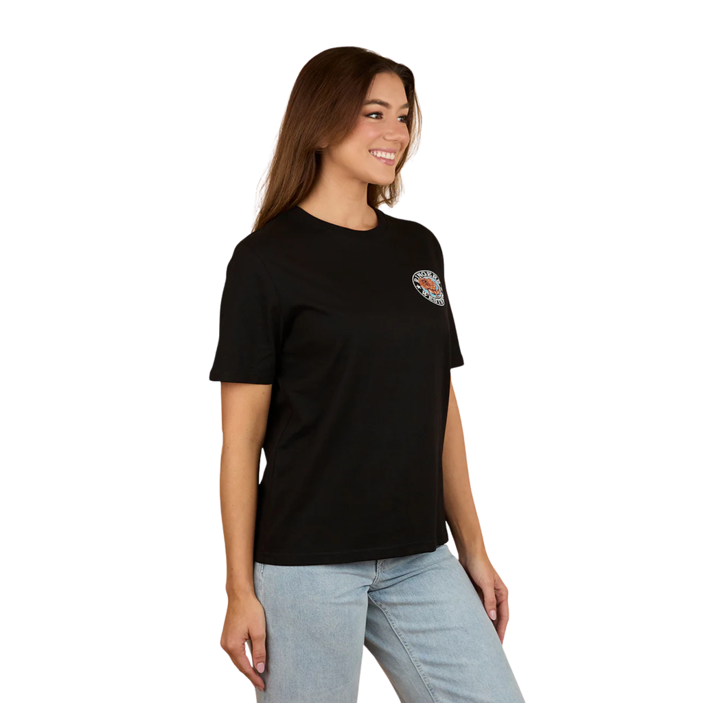 Ringers Western Womens Outta Towner Loose Fit S/S Tee (225055RW) Black