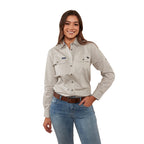 Ringers Western Womens Pentecost River Full Button L/S Work Shirt (171210001) Beige