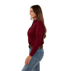 Ringers Western Womens Pentecost River Full Button L/S Work Shirt (171210001) Burgundy