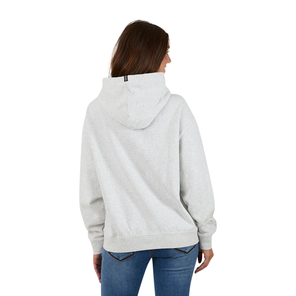 Ringers Western Womens RW College Oversized Pullover Hoodie (225037RW) Light Grey Marle