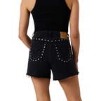 Ringers Western Womens Roxy Studded Shorts (225246RW)  Washed Black