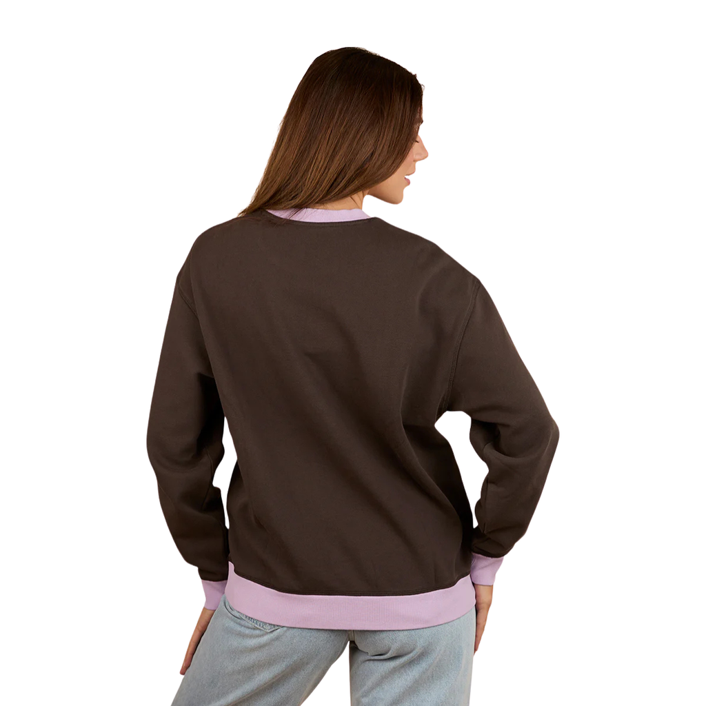 Ringers Western Womens Saddle Up Pullover Jumper (225035RW) Charcoal/Lavender