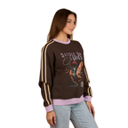 Ringers Western Womens Saddle Up Pullover Jumper (225035RW) Charcoal/Lavender