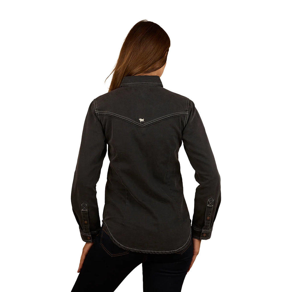 Ringers Western Womens Sarina L/S Shirt (225063RW) Washed Black