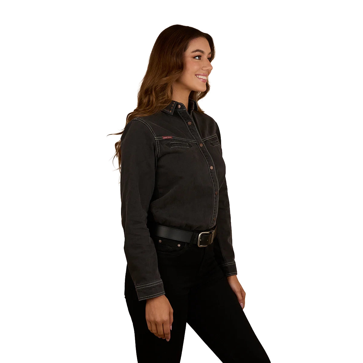 Ringers Western Womens Sarina L/S Shirt (225063RW) Washed Black