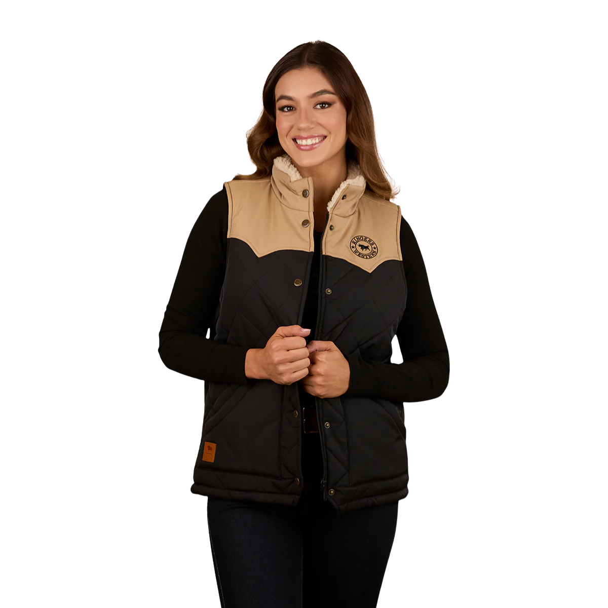 Ringers Western Womens Selwyn Puffer Vest (224061RW) Dark Sand