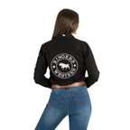 Ringers Western Womens Signature Jillaroo Full Button L/S Work Shirt  (218110002) Black/White Embroidery