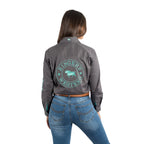 Ringers Western Womens Signature Jillaroo Full Button L/S Work Shirt  (218110002) Magnum/Mint Embroidery
