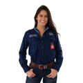 Ringers Western Womens Signature Jillaroo Full Button L/S Work Shirt  (218110002) Navy