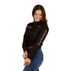 Ringers Western Womens Signature Jillaroo Printed Full Button L/S Work Shirt (225101RW) Black/Multi