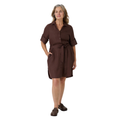 Ringers Western Womens Solene Linen Shirt Dress (225171RW)  Chocolate