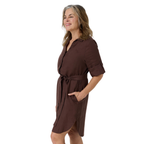 Ringers Western Womens Solene Linen Shirt Dress (225171RW)  Chocolate