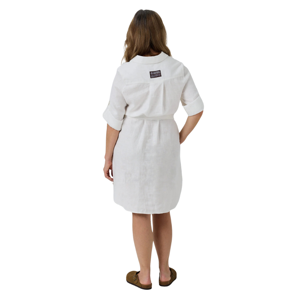Ringers Western Womens Solene Linen Shirt Dress (225171RW)  White