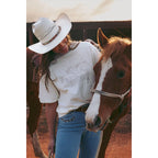 Ringers Western Womens Stampede Oversized S/S Tee (225074RW) Bone