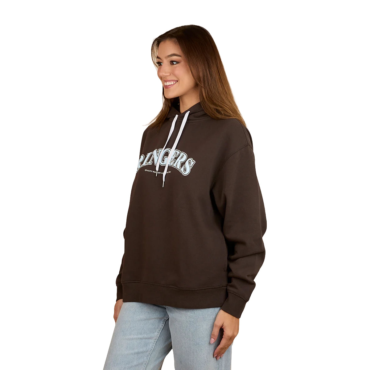 Ringers Western Womens Varsity Hoodie (223081RW) Charcoal 3-4