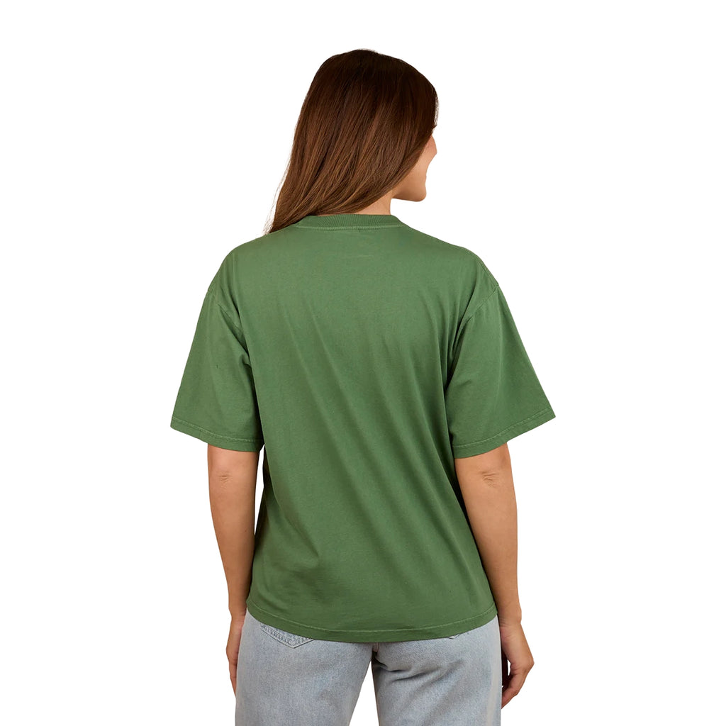 Ringers Western Womens Varsity Oversized S/S Tee (223162RW) Washed Ivy Back