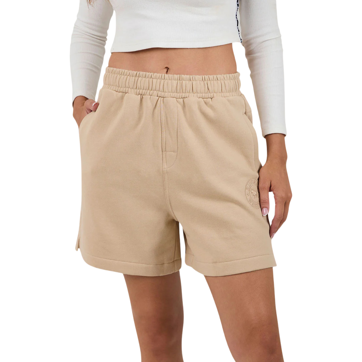 Ringers Western Womens Weekend Trackshorts (225034RW) Dark Sand