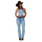 Ringers Western Womens Willow Denim Halter Top (225156RW)  Vintage Light Blue