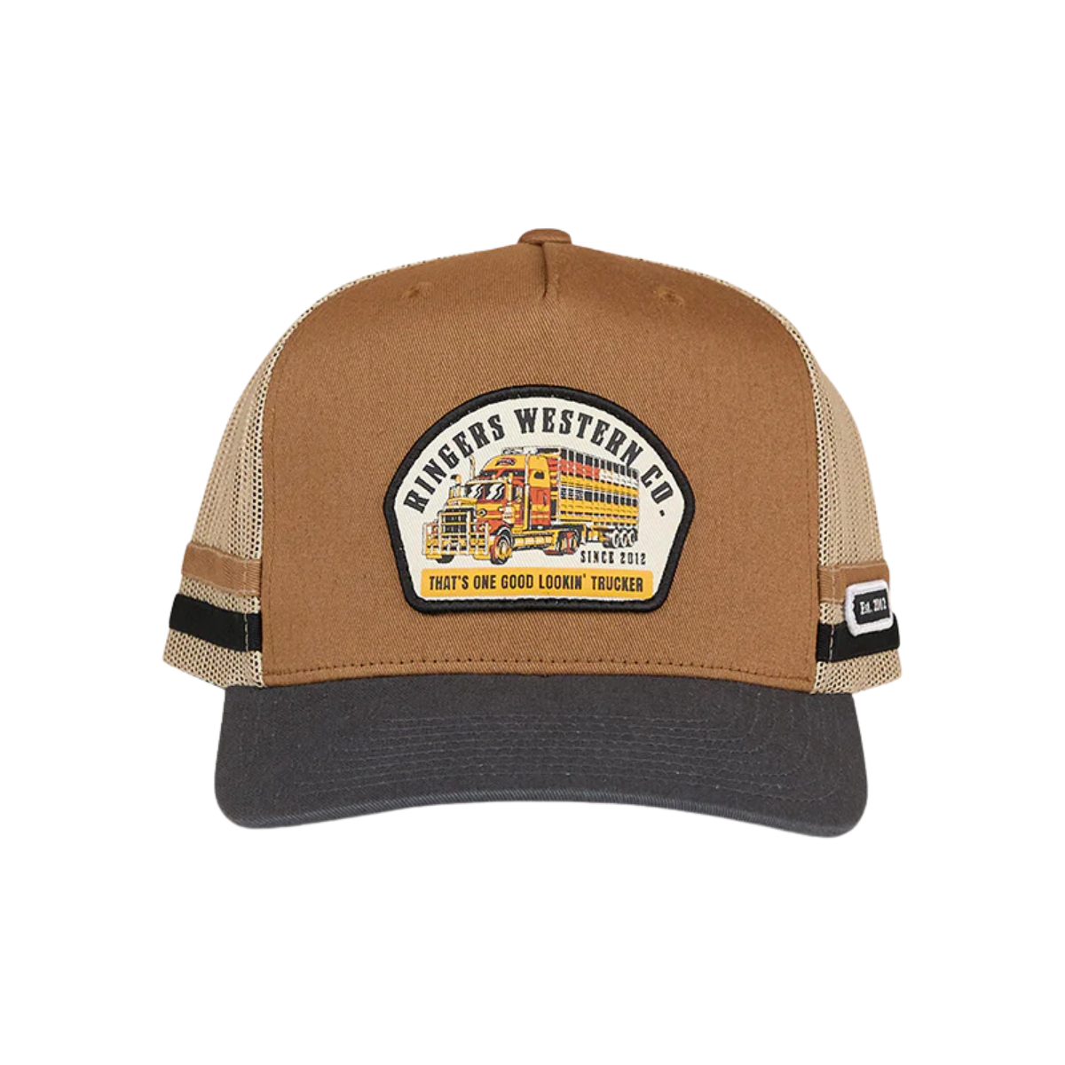 Ringers Western Workhorse Deep Fit Trucker Cap (425048RW) Clay/Charcoal