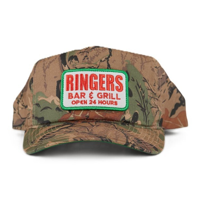 Camouflage Ringers Western Blackwater Cap (723099RW) OSFM with 'Ringers Bar & Grill' logo on a white background.
