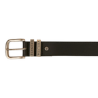 A black Ringers Western Children's James belt with a silver buckle on a white background.