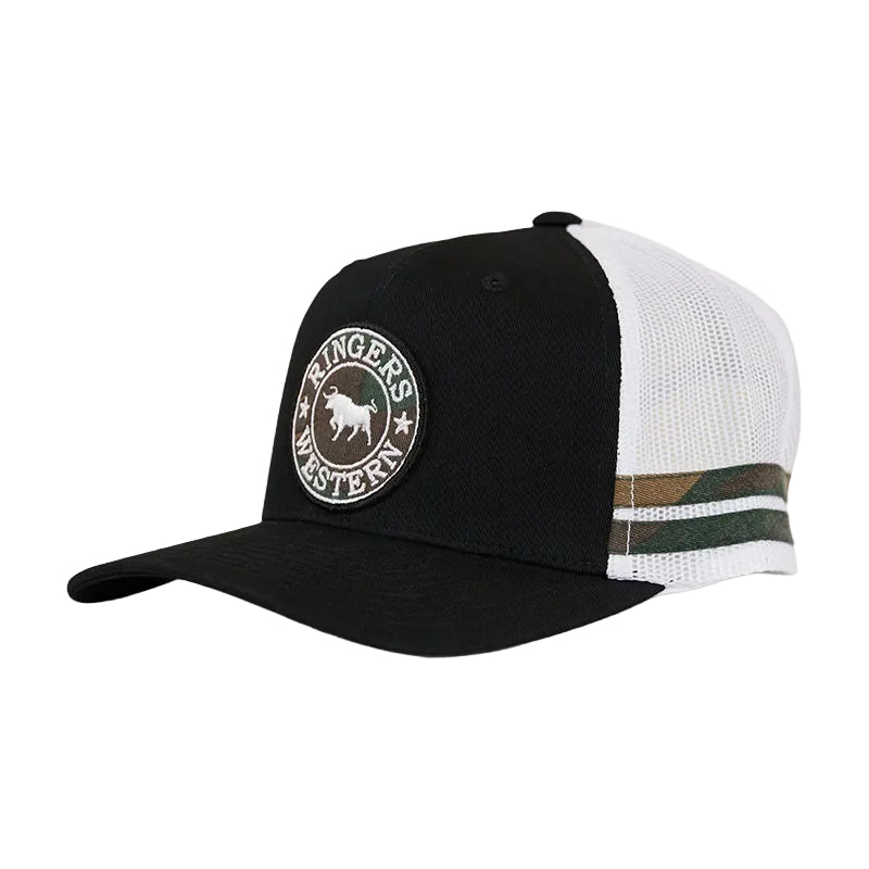 Ringers Western Childrens McCoy Trucker Cap  (722041RW)  Black with Camo
