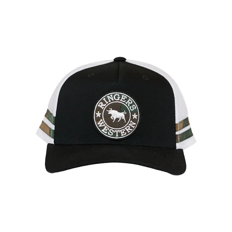 Ringers Western Childrens McCoy Trucker Cap  (722041RW)  Black with Camo