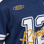 Navy blue sports jersey with '2012' and 'Ringers' printed on it.