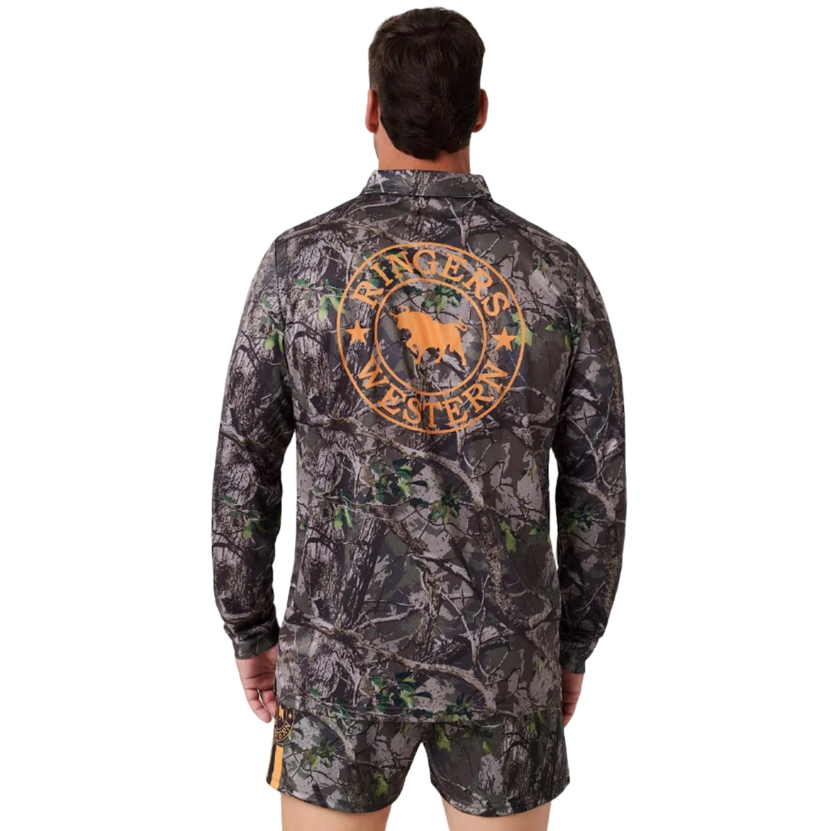 Ringers Western Finder L/S Fishing Jersey (625046RW) Camo/Orange