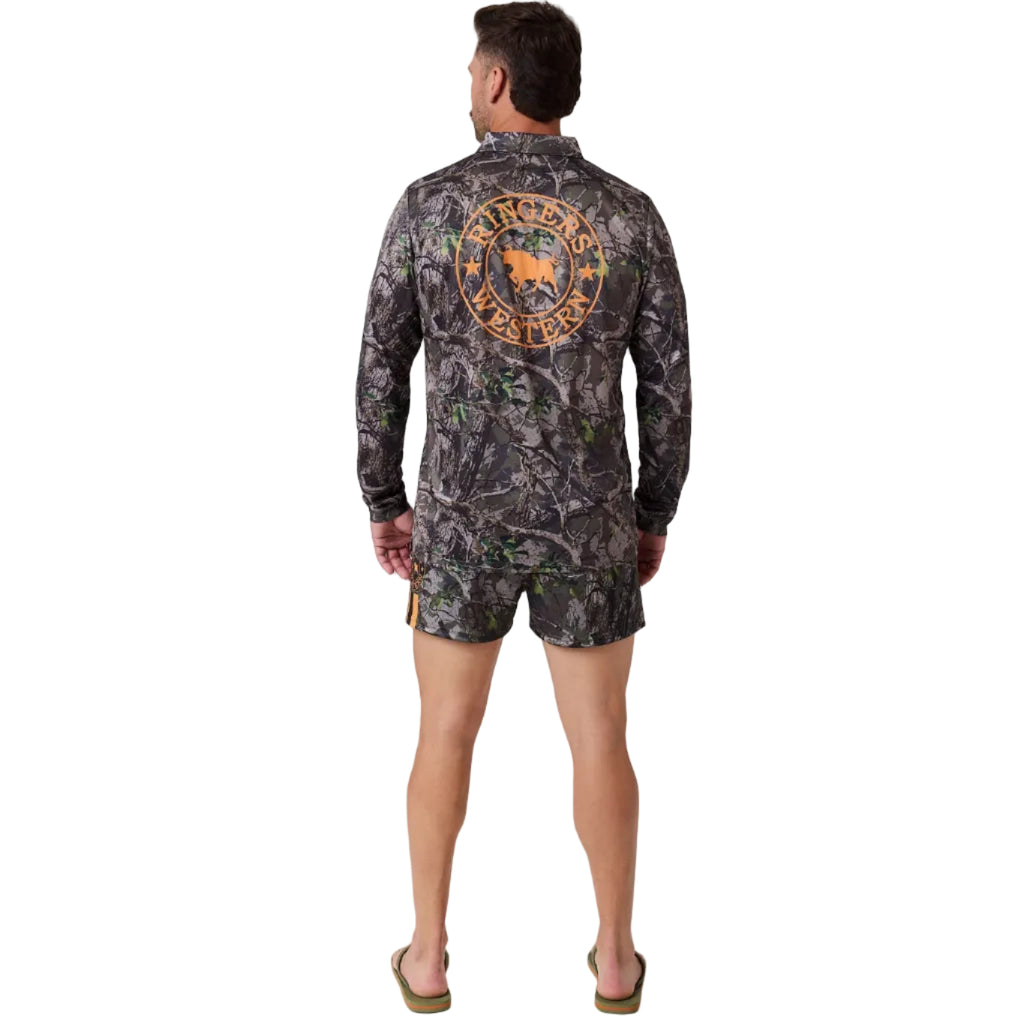 Ringers Western Finder L/S Fishing Jersey (625046RW) Camo/Orange