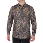 Ringers Western  Finder L/S Fishing Jersey  (625046RW)  Camo/Orange