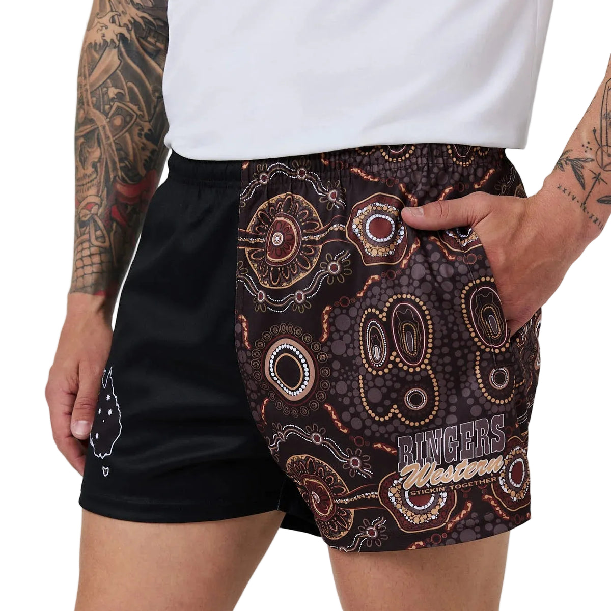 Ringers Western  Garbala Footy Shorts (626051RW)  Multi
