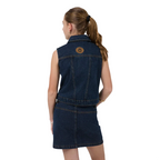 Ringers Western Girls Cowgirl Squad Studded Vest (425144RW)  Vintage Blue Wash