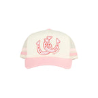 Ringers Western Girls Cross My Heart Foam Trucker Cap (425155RW)  Bone/Dusty Pink
