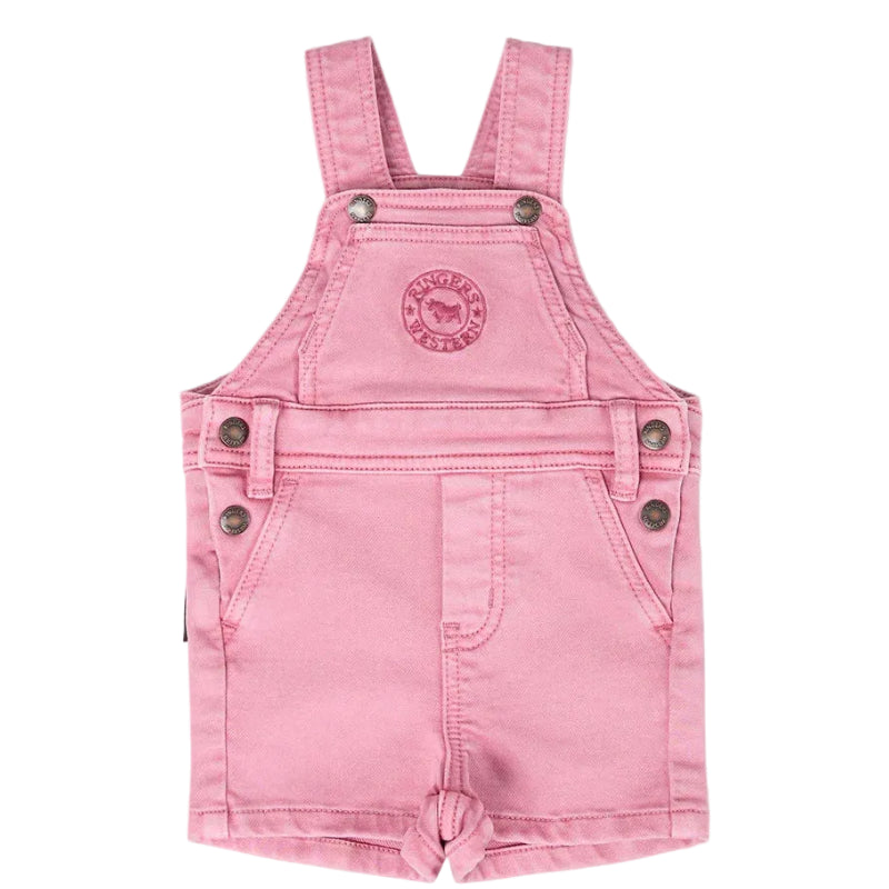 Ringers Western Infants Barnyard Buddy Shorts Overalls (625090RW)  Pink