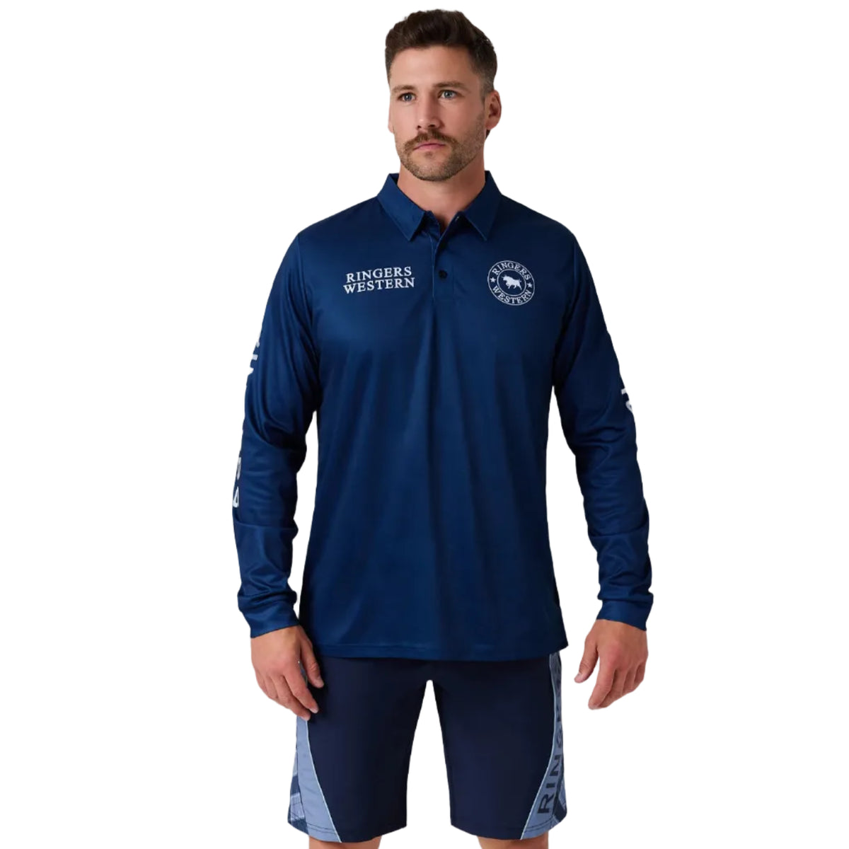 Ringers Western Man Eater L/S Fishing Jersey (625047RW) Dark Navy