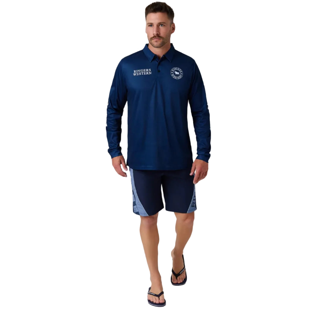 Ringers Western Man Eater L/S Fishing Jersey (625047RW) Dark Navy