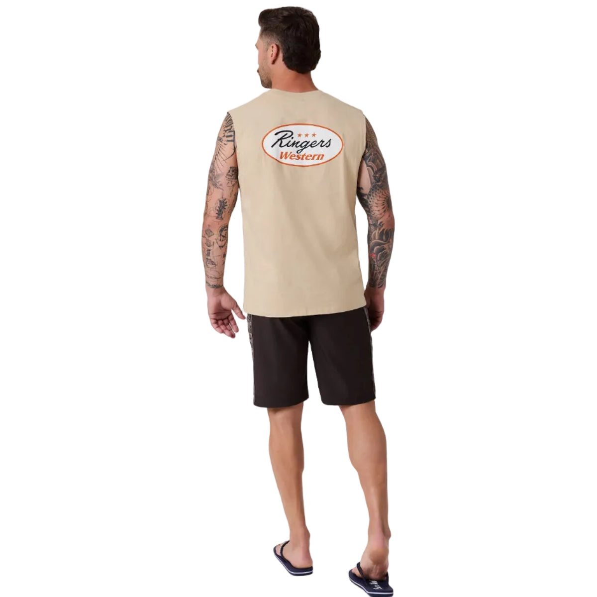 Ringers Western Mens Brawn Relaxed Fit Tank (125163RW) Dark Sand