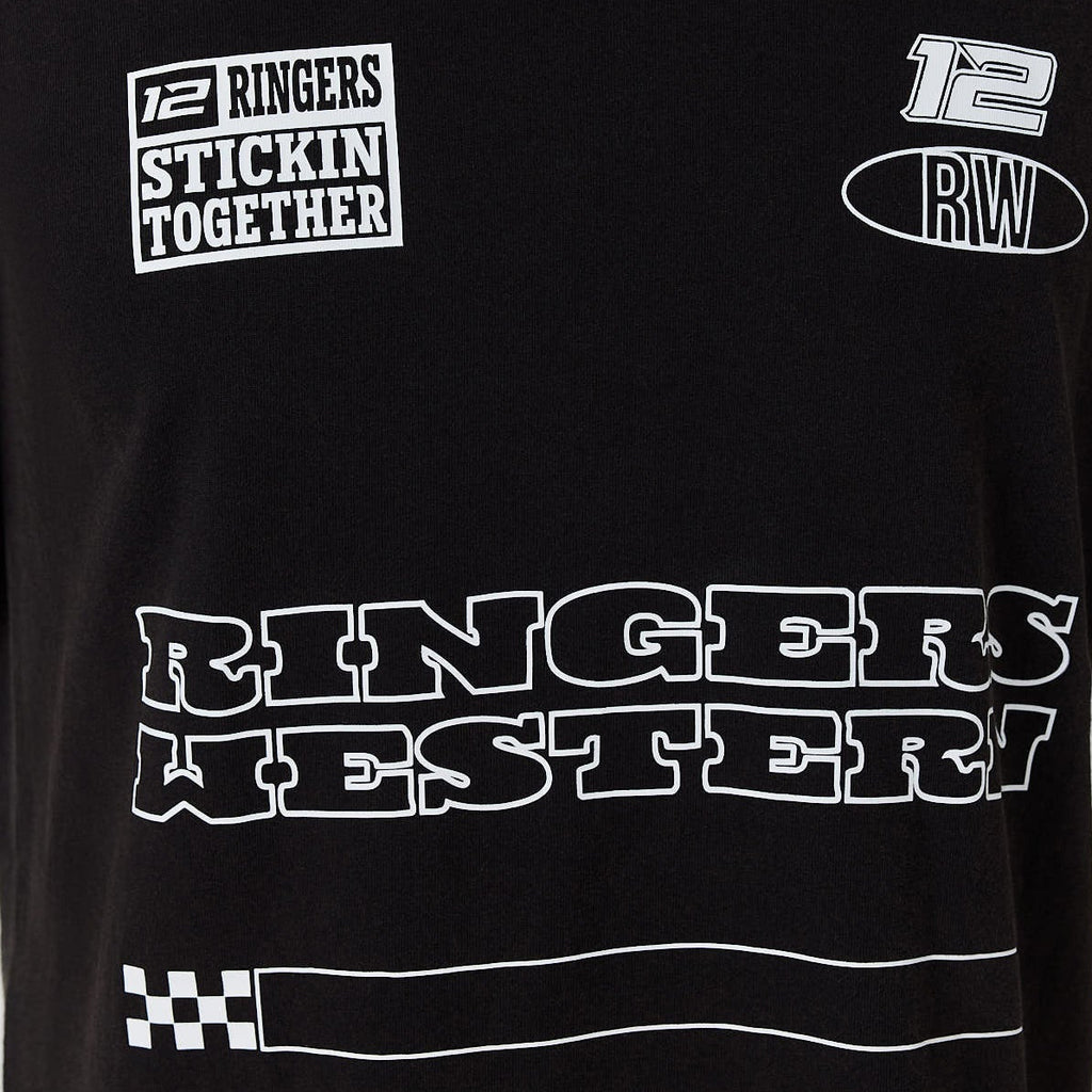 Ringers Western Mens Chad S/S Box Fit Tee (125135RW)  Black Wash