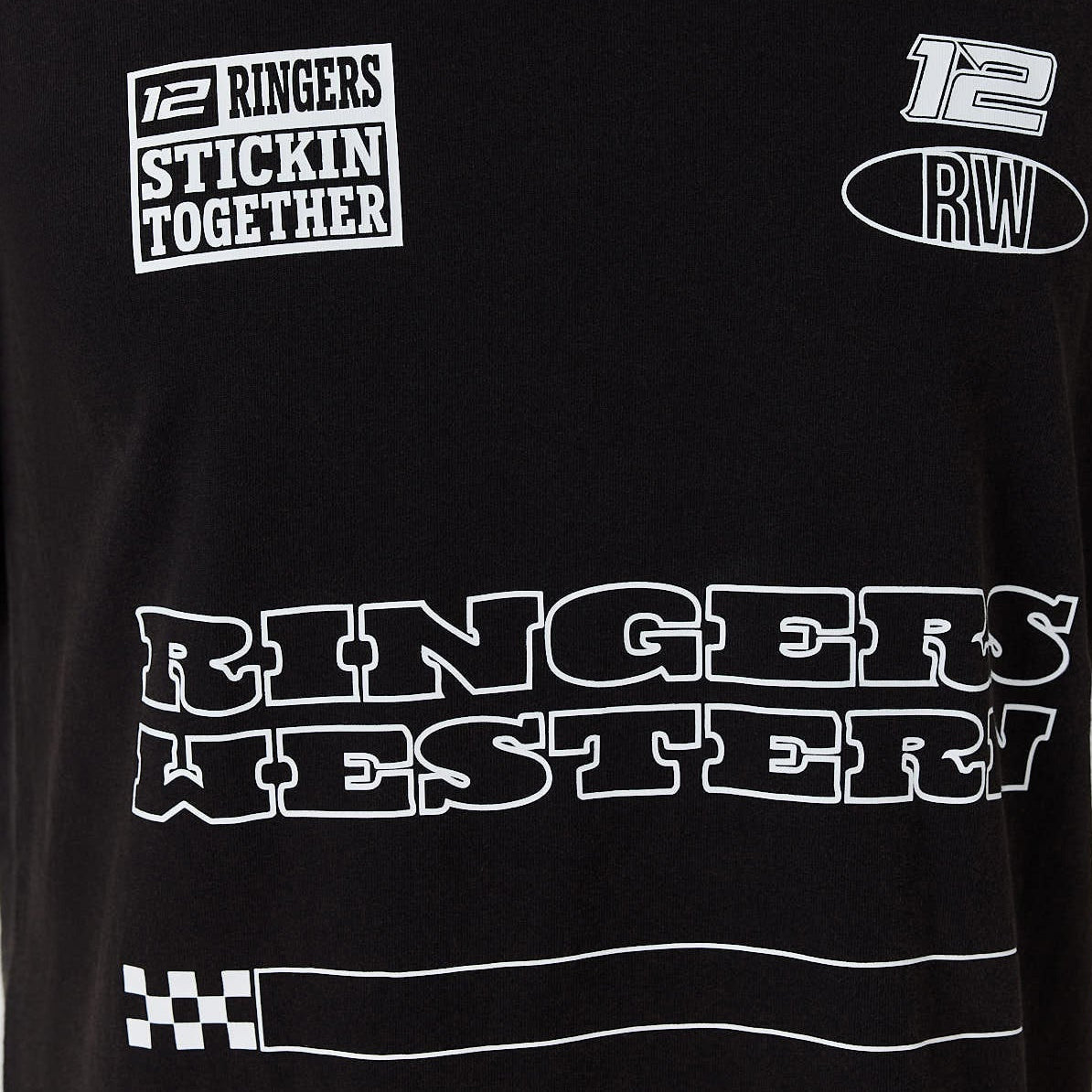 Ringers Western Mens Chad S/S Box Fit Tee (125135RW)  Black Wash