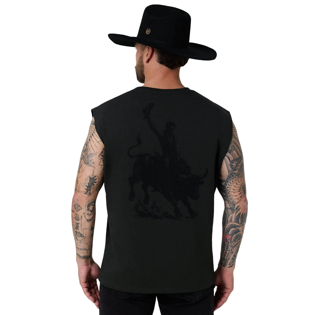 Ringers Western Mens Dust Devil Box Fit Tank (125201RW)  Charcoal