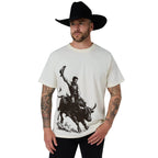 Ringers Western Mens Dust Devil S/S Loose Fit Tee (125199RW)  Off White