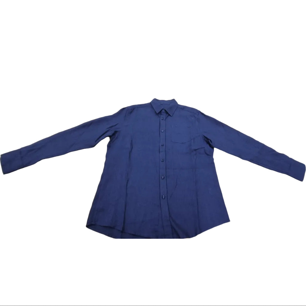 Ringers Western Mens Fieldstone L/S Linen Shirt (125173RW)  Navy