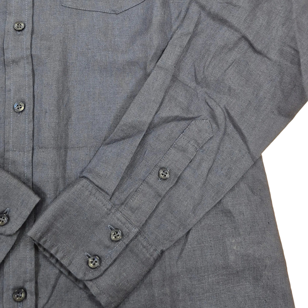 Ringers Western Mens Fieldstone L/S Linen Shirt (125173RW)  Navy