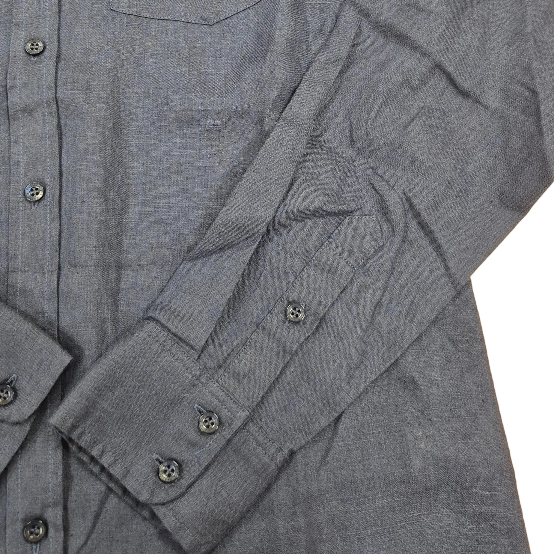 Ringers Western Mens Fieldstone L/S Linen Shirt (125173RW)  Navy