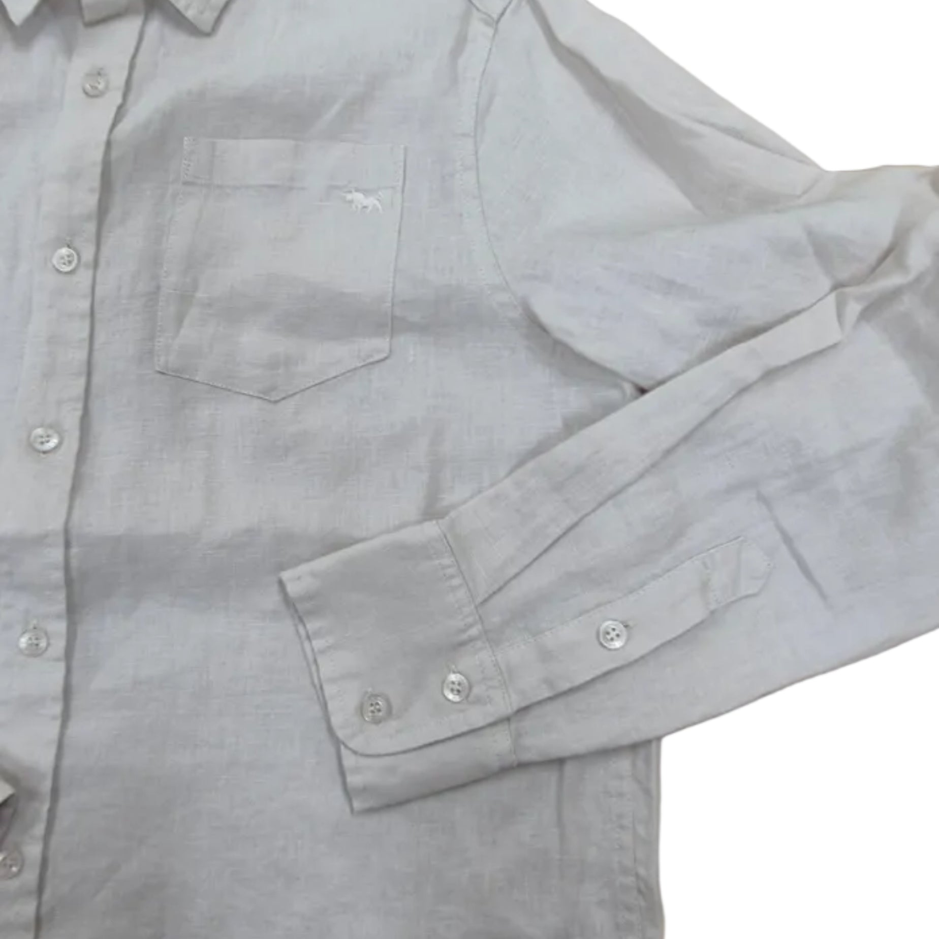 Ringers Western Mens Fieldstone L/S Linen Shirt (125173RW)  Sand