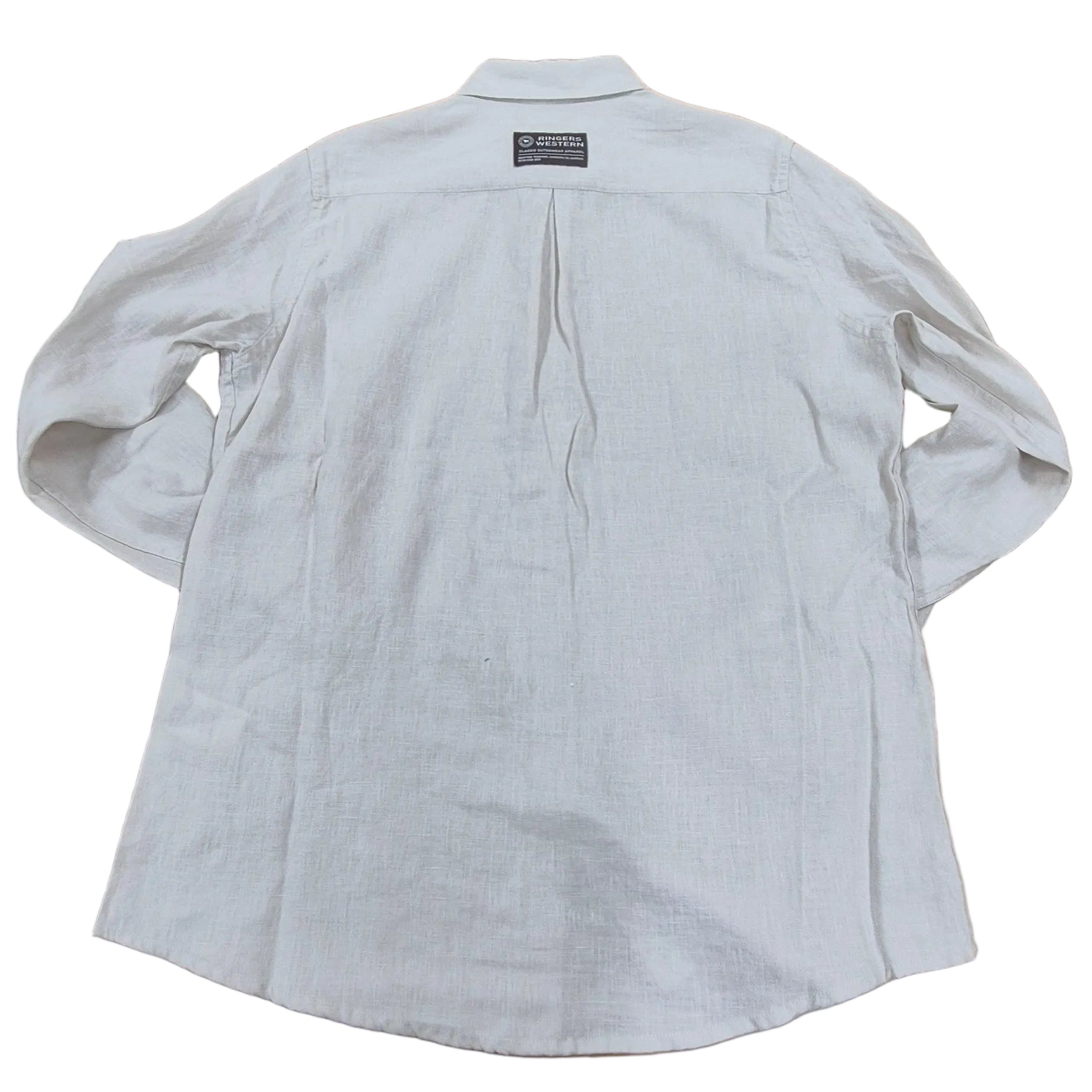 Ringers Western Mens Fieldstone L/S Linen Shirt (125173RW)  Sand