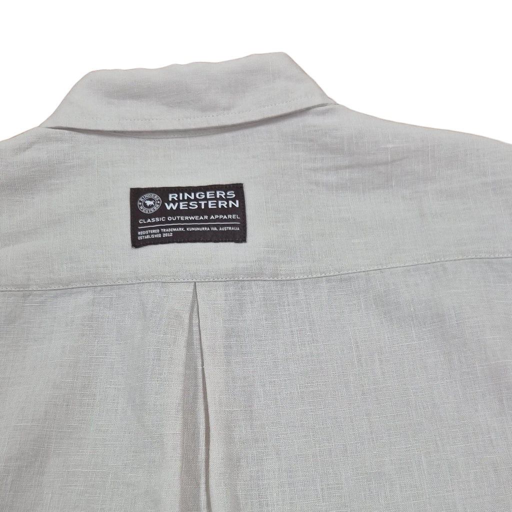 Ringers Western Mens Fieldstone L/S Linen Shirt (125173RW)  Sand