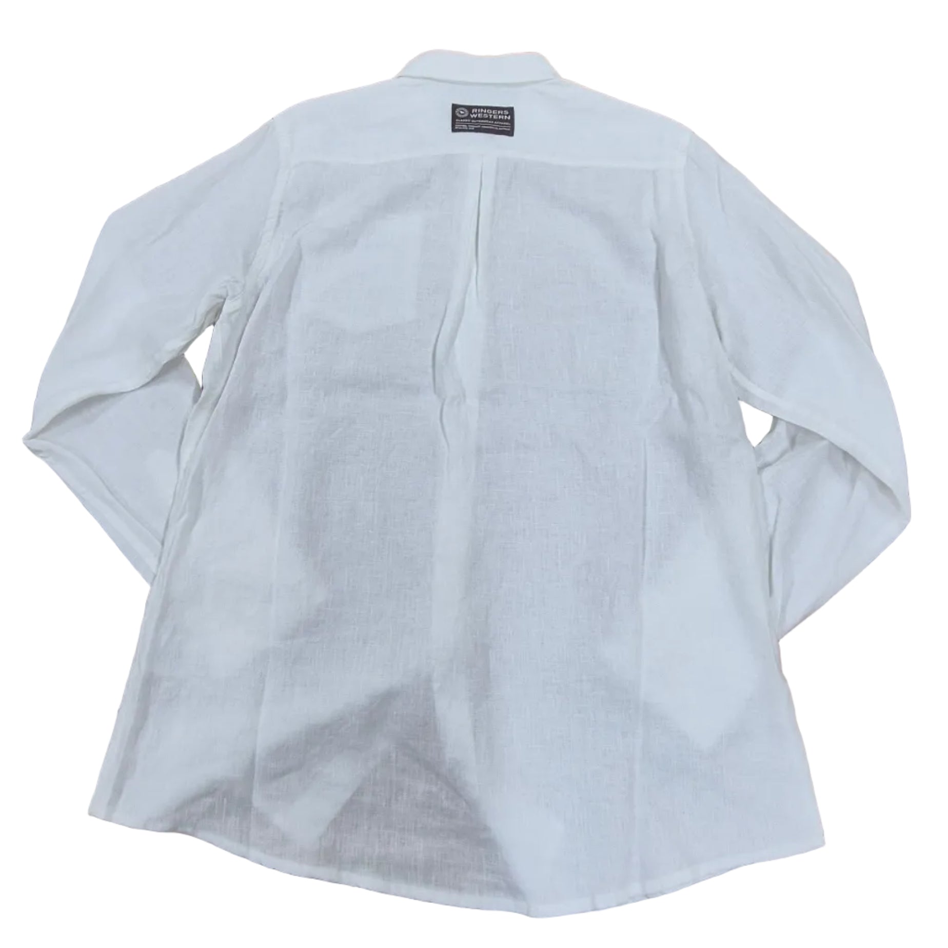 Ringers Western Mens Fieldstone L/S Linen Shirt (125173RW)  White